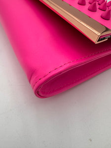 TED BAKER Studded Clutch Neon Pink