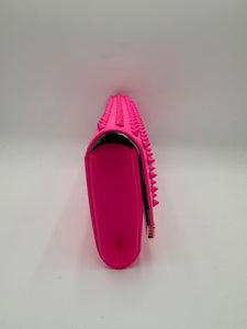 TED BAKER Studded Clutch Neon Pink