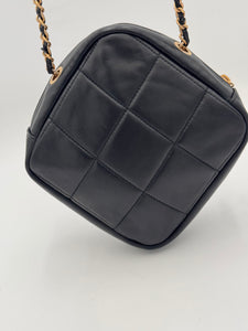 CHANEL Diamond Chain Crossbody Quilted Lambskin Bag Small