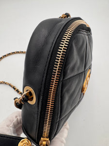CHANEL Diamond Chain Crossbody Quilted Lambskin Bag Small