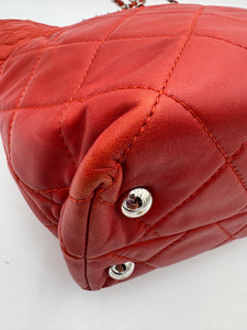 CHANEL Quilted Large In The Business Tote Red
