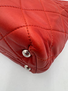 CHANEL Quilted Large In The Business Tote Red