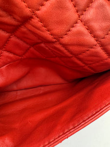CHANEL Quilted Large In The Business Tote Red