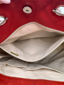 CHANEL Quilted Large In The Business Tote Red