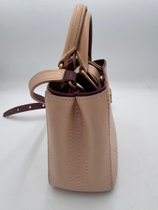 CHANEL Bullskin Stitched Bi-Color Small So Light Shoulder Bag Beige