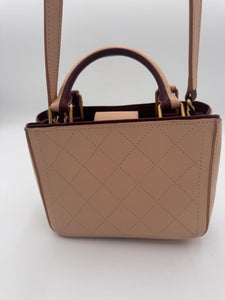 CHANEL Bullskin Stitched Bi-Color Small So Light Shoulder Bag Beige