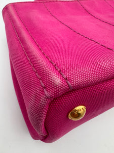 PRADA Canapa Tote Pink