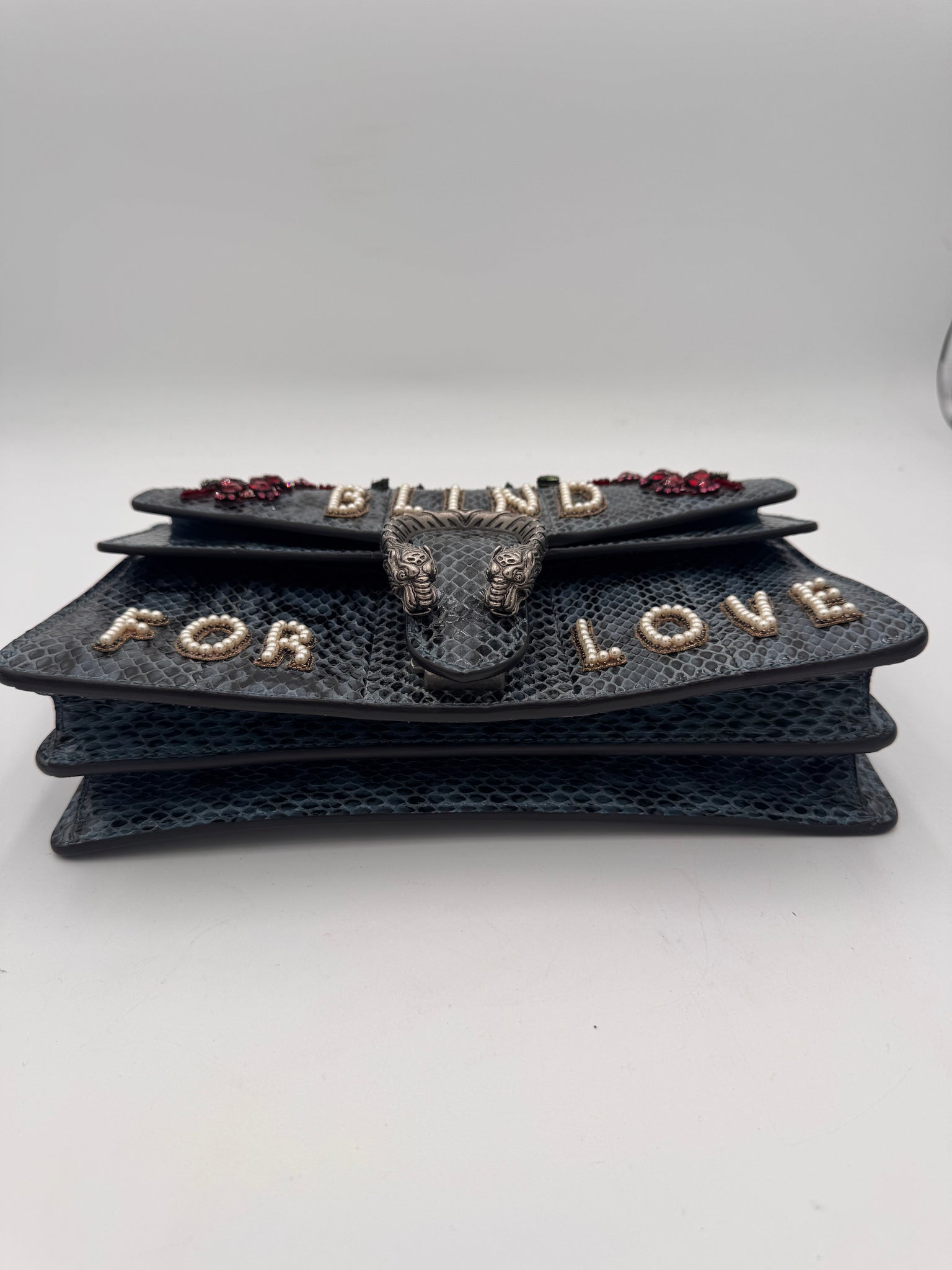GUCCI Blind For Love Dionysus Embellished Python