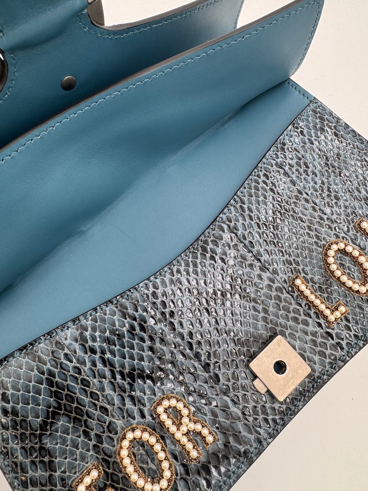 GUCCI Blind For Love Dionysus Embellished Python