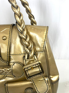 Valentino Brown Leather Vintage Braided Handle Tote Bag | DBLTKE Luxury Consignment Boutique