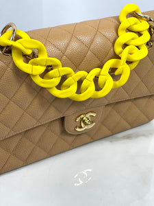 "BANANA" Matte Acrylic Top Handle Chain 12"