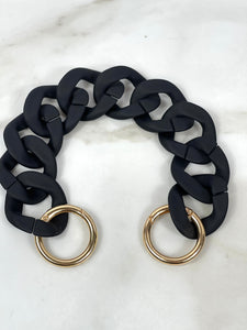 “LICORICE” Matte Acrylic Top Handle Chain