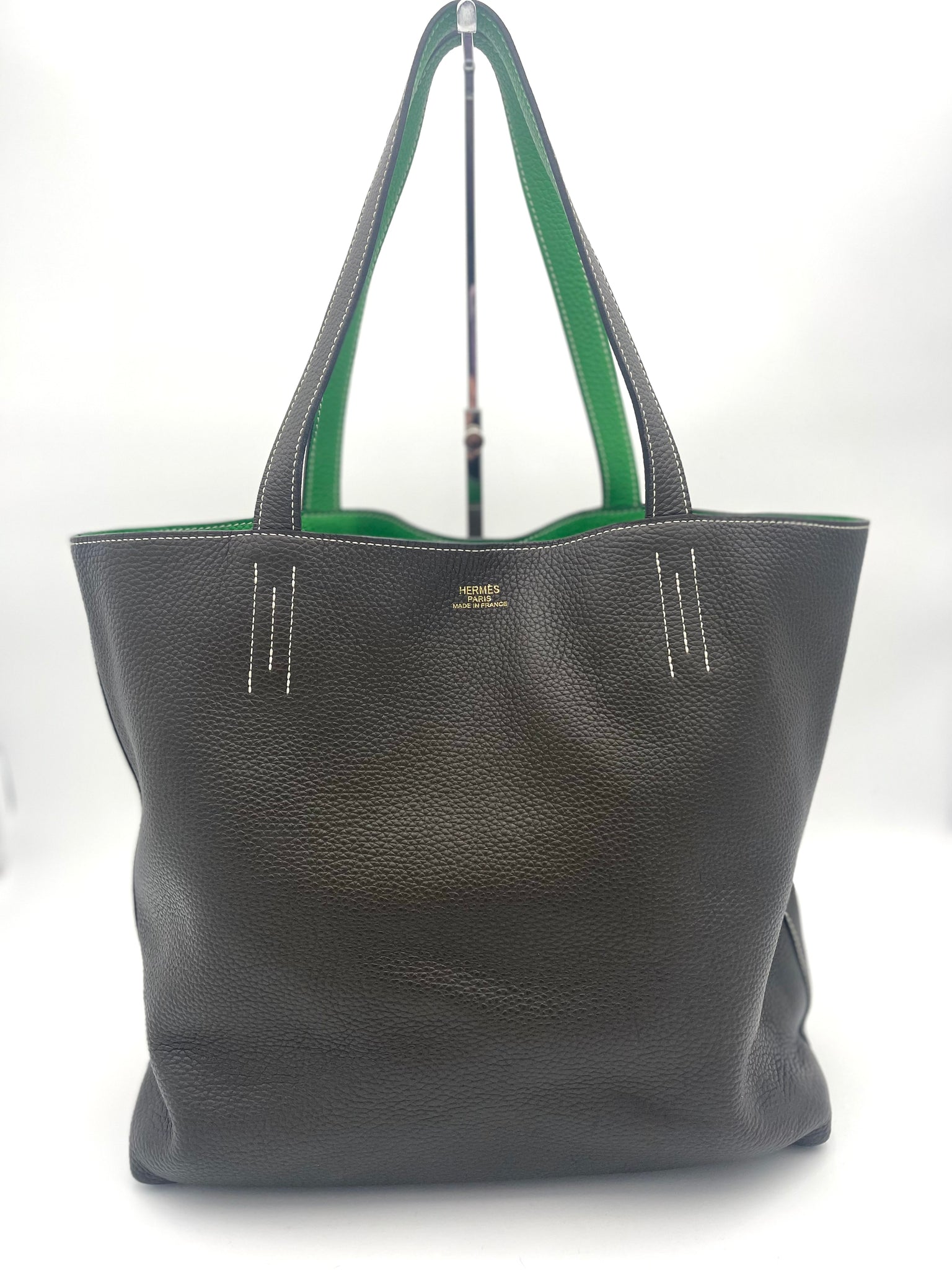 Hermes Double Sens 36 Leather Shoulder Bag