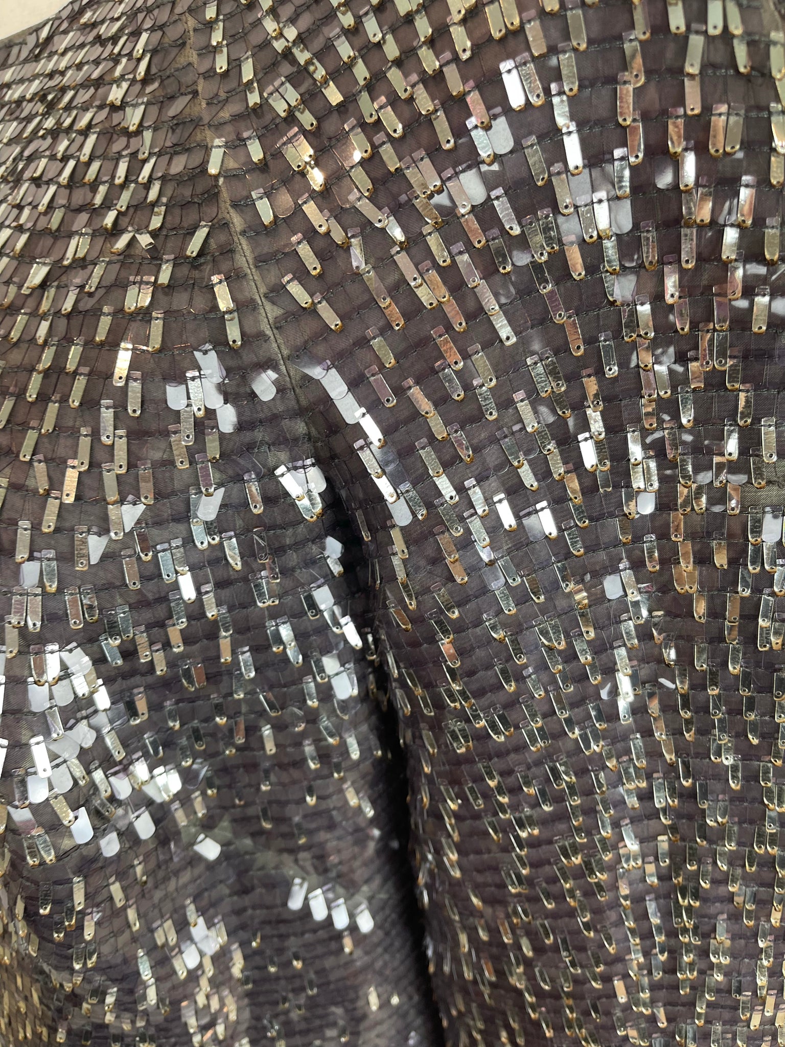 kaufman franco silver dress Kaufmanfranco Silver Sequin Cocktail Dress For Sale at 1stDibs